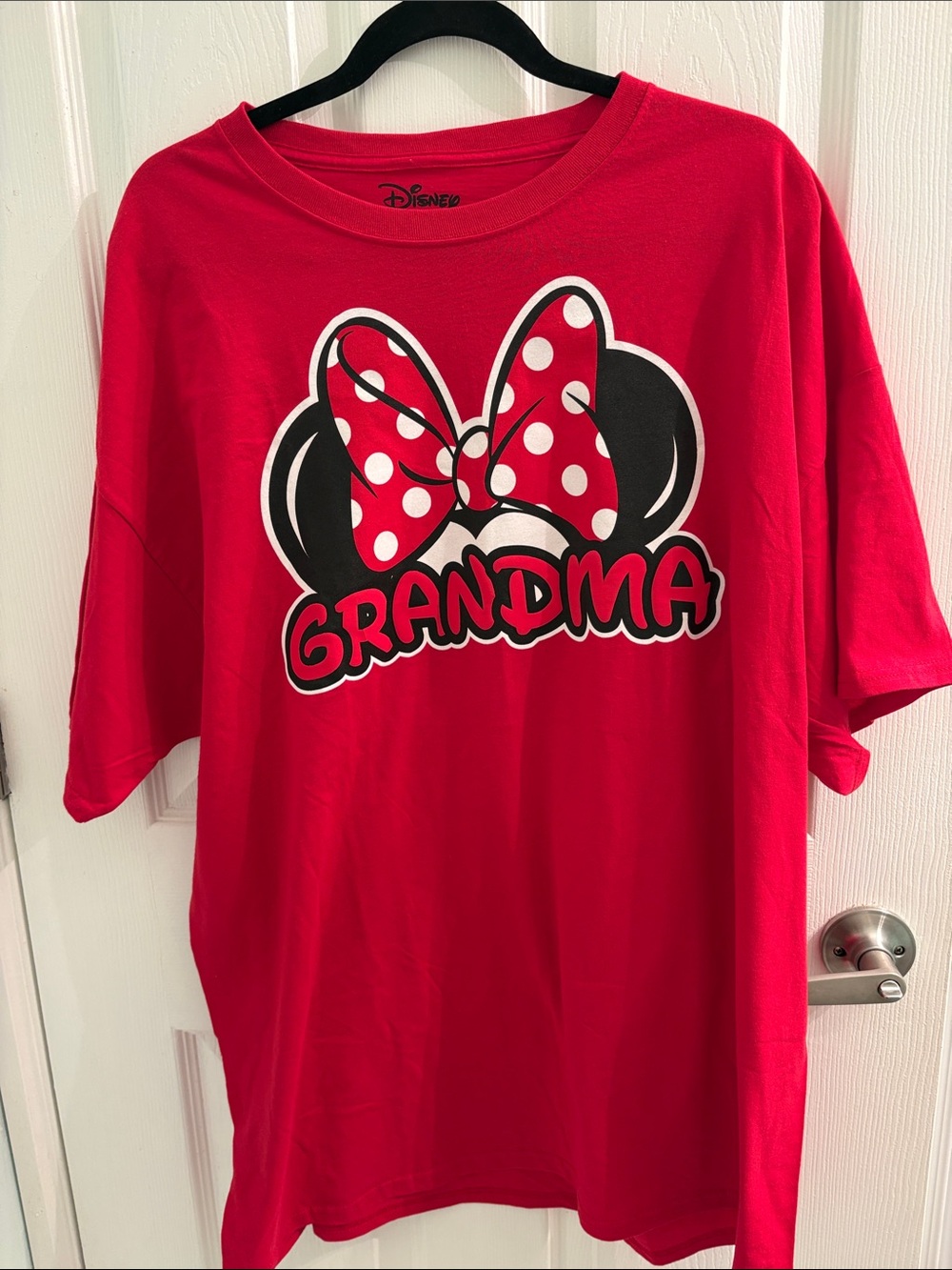 Disney Red Grandma Minnie Mouse Graphic Tee
